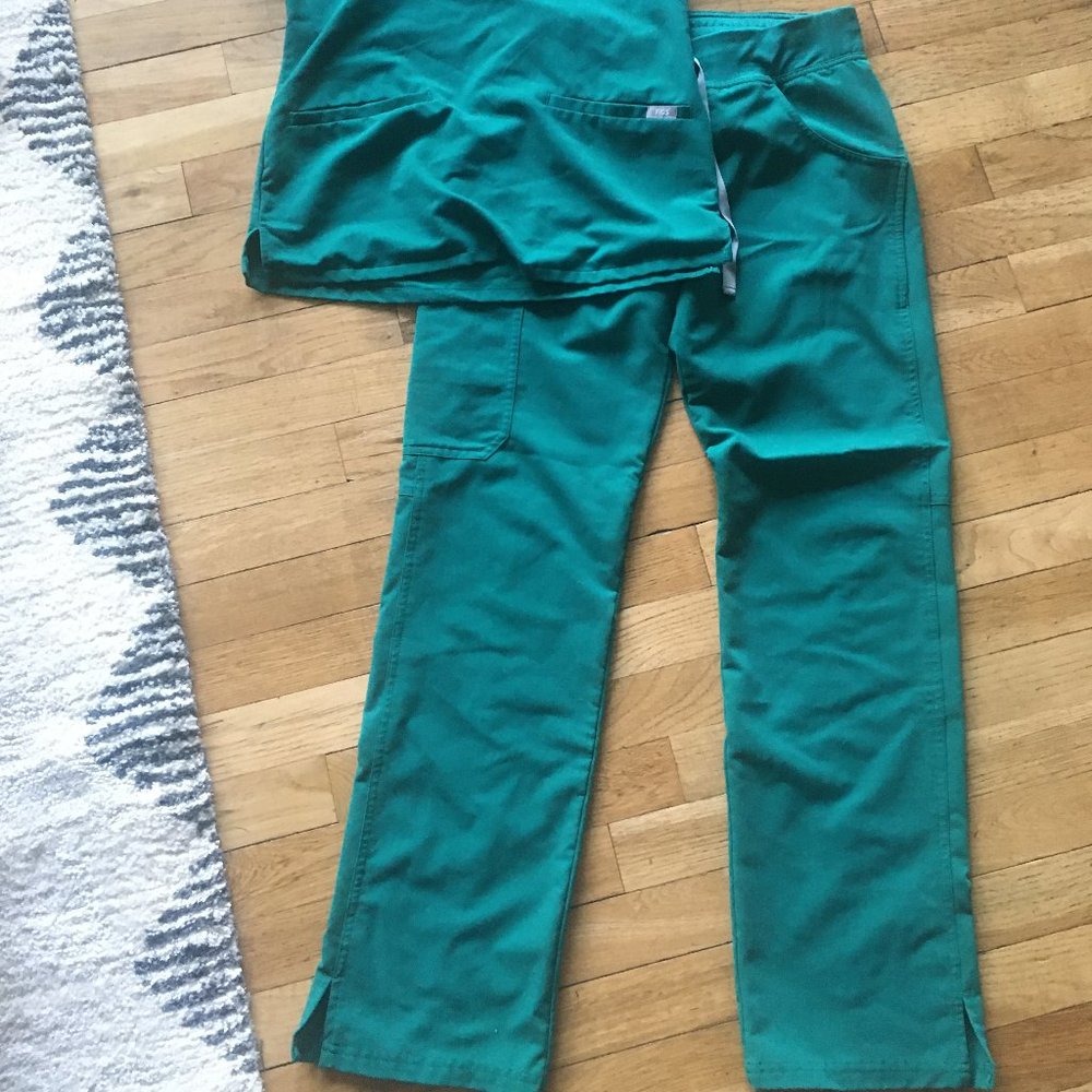 Figs Hunter Green Kade Scrub Pants XS (Regular)